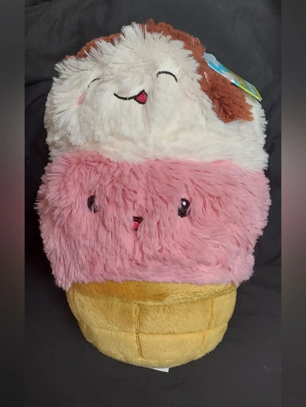 Squishable Ice Cream Cone Plush Sprinkles Chocolate Vanilla Strawberry Comfort